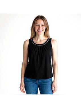 White House Black Market Women’s Size XS Black Sleeveless Blouse